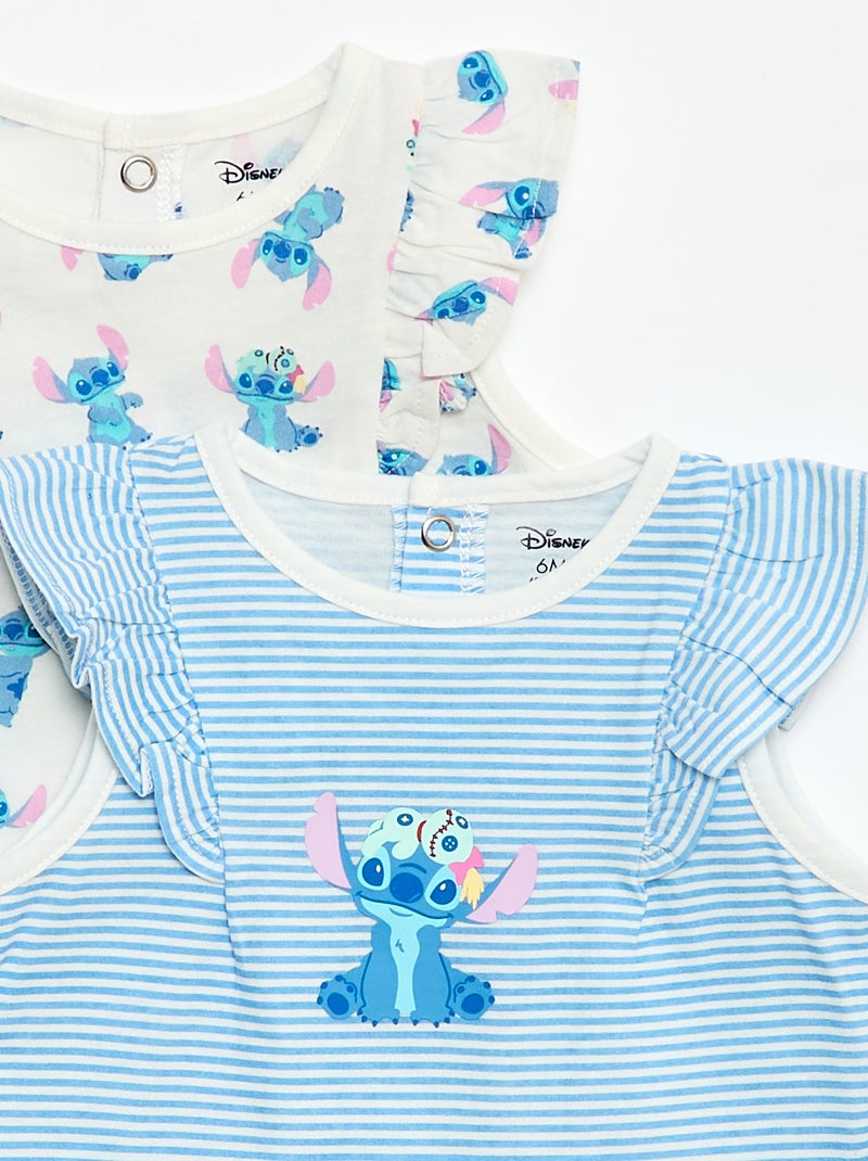 Conjunto de 2 macacões \'Stitch\' \'Disney\' sem mangas Azul - Kiabi