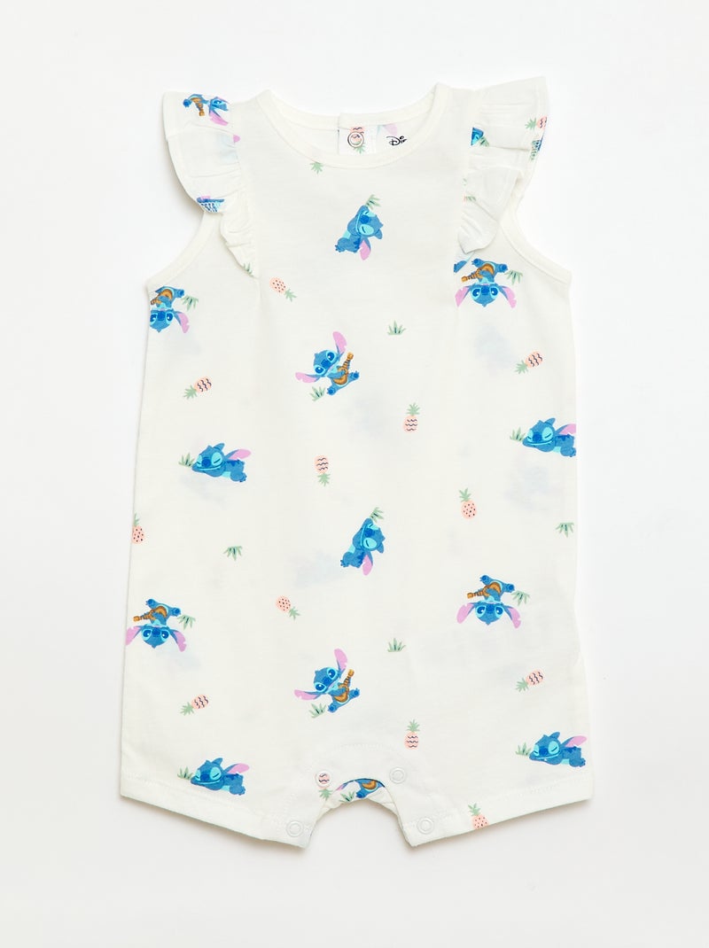 Conjunto de 2 macacões \'Stitch\' \'Disney\' sem mangas Branco - Kiabi