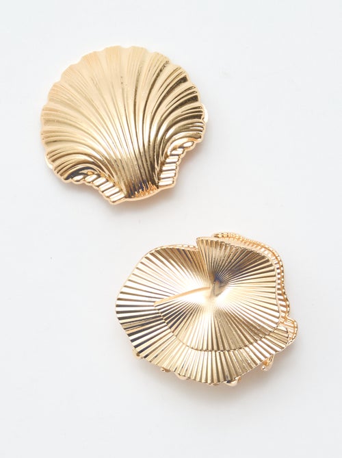 Conjunto de 2 molas de cabelo douradas - Kiabi