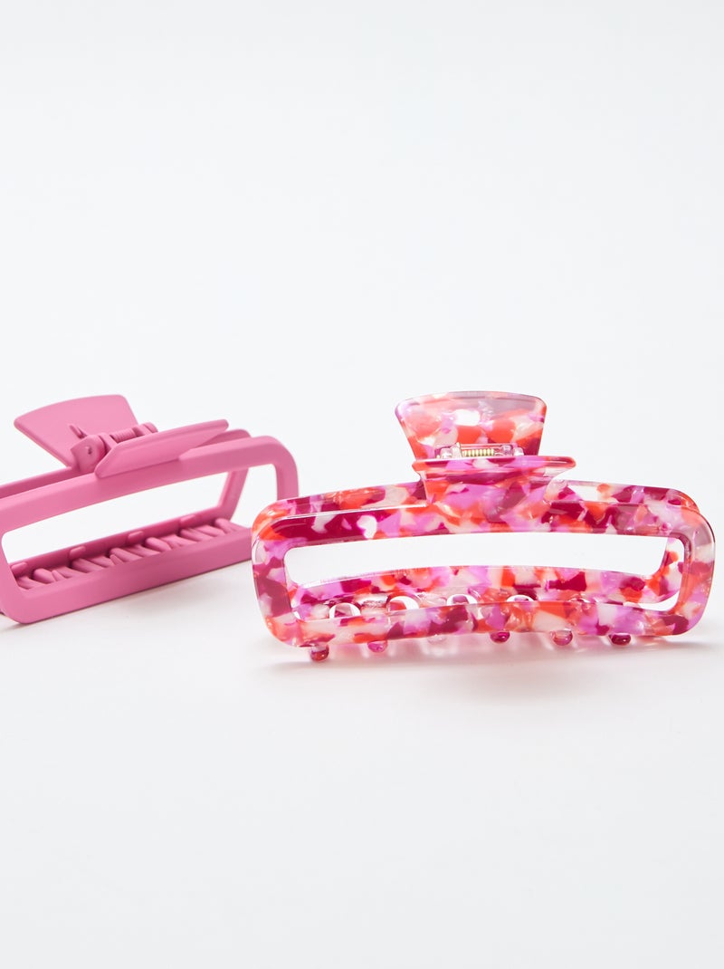 Conjunto de 2 molas de cabelo Rosa - Kiabi