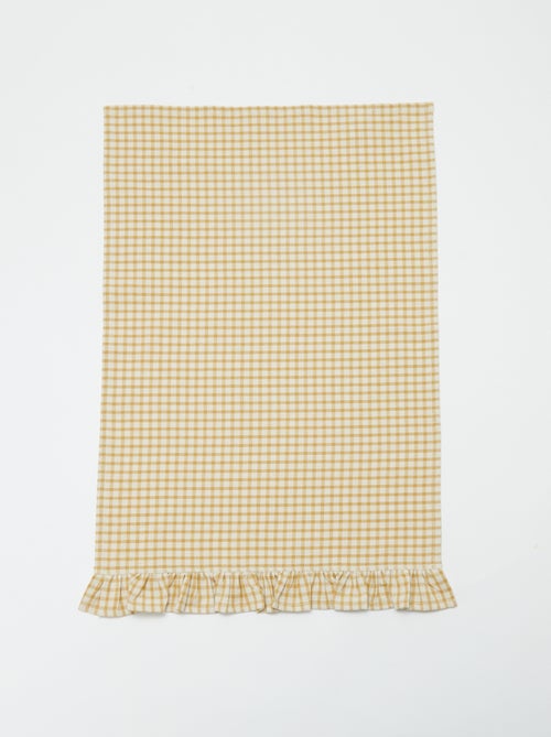 Conjunto de 2 panos de cozinha com folhos (50x70 cm) - Kiabi