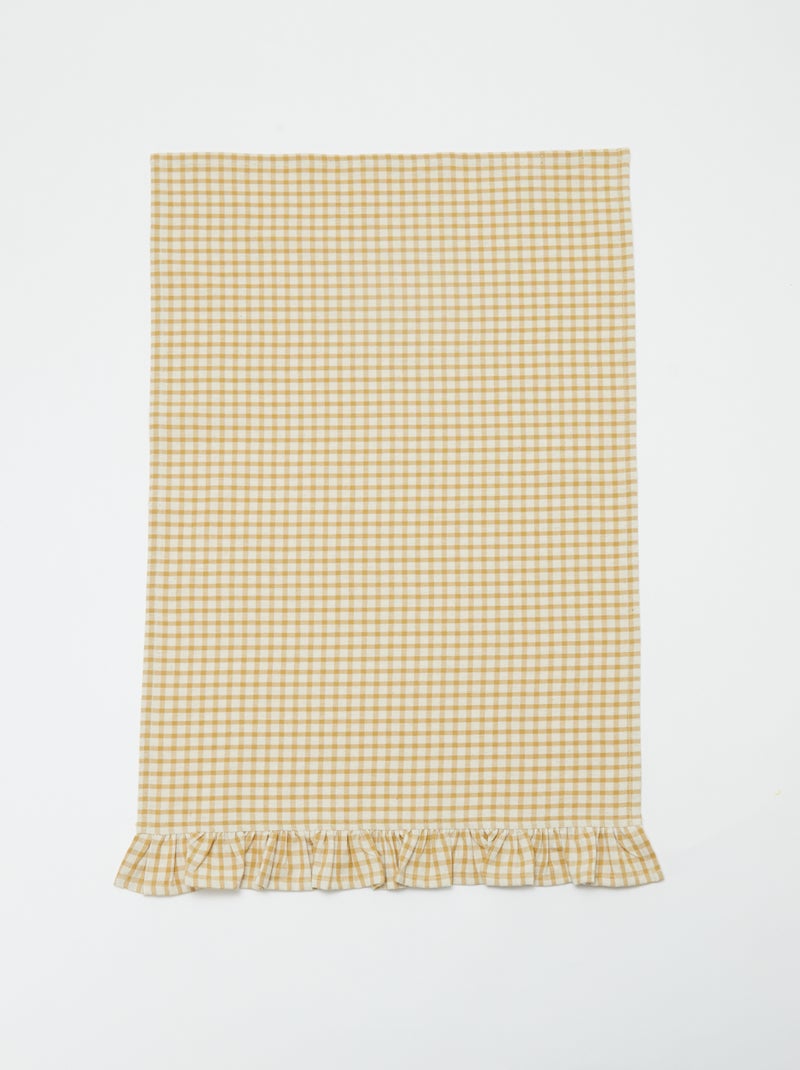 Conjunto de 2 panos de cozinha com folhos (50x70 cm) AMARELO - Kiabi