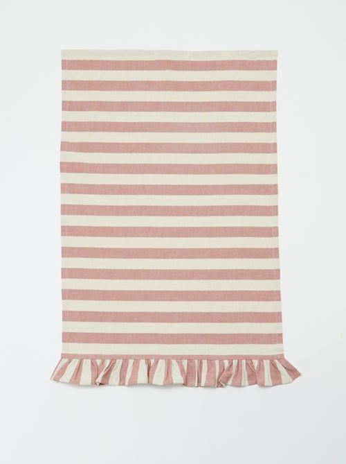 Conjunto de 2 panos de cozinha com folhos (50x70 cm) - Kiabi