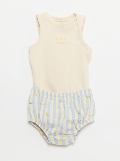 Conjunto de 2 peças - body + calções - Kiabi