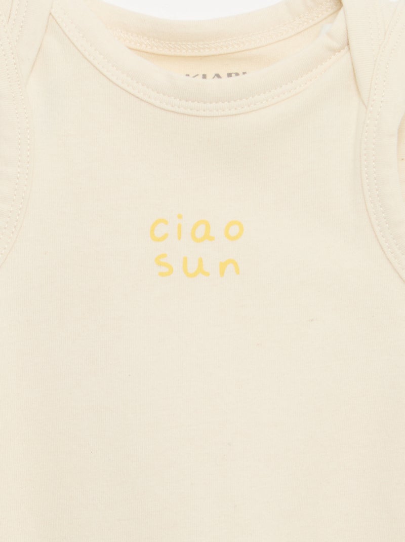 Conjunto de 2 peças - body + calções Azul - Kiabi