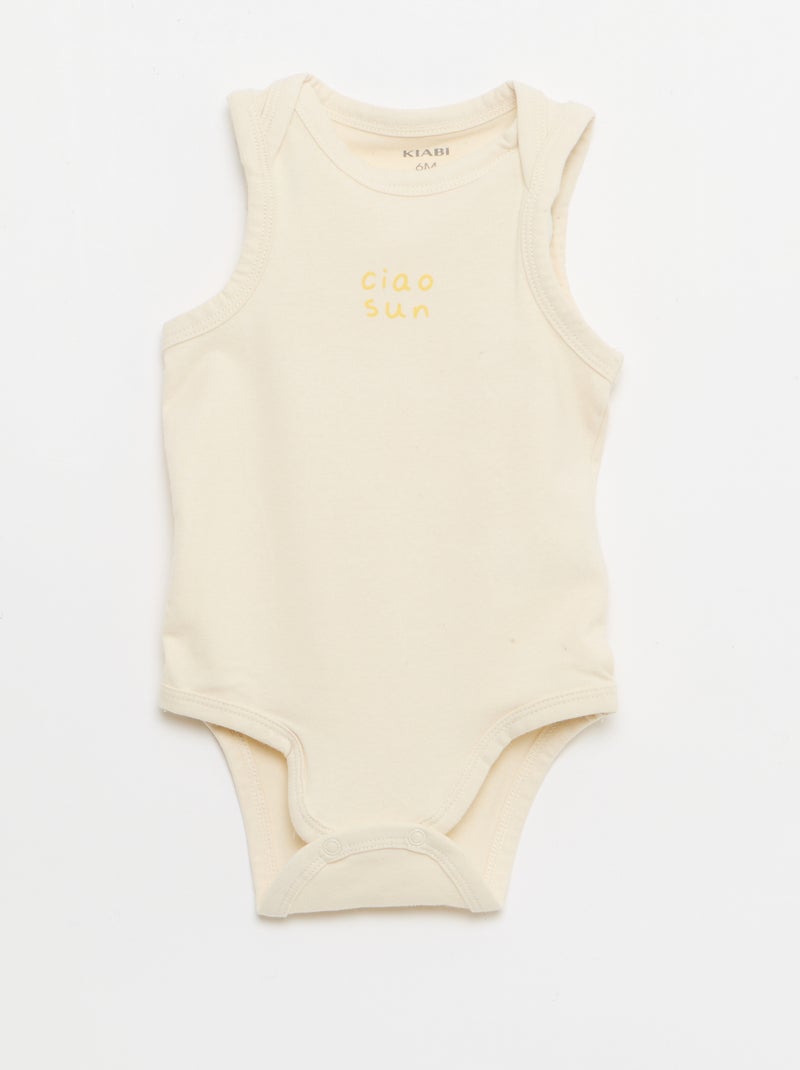 Conjunto de 2 peças - body + calções Azul - Kiabi