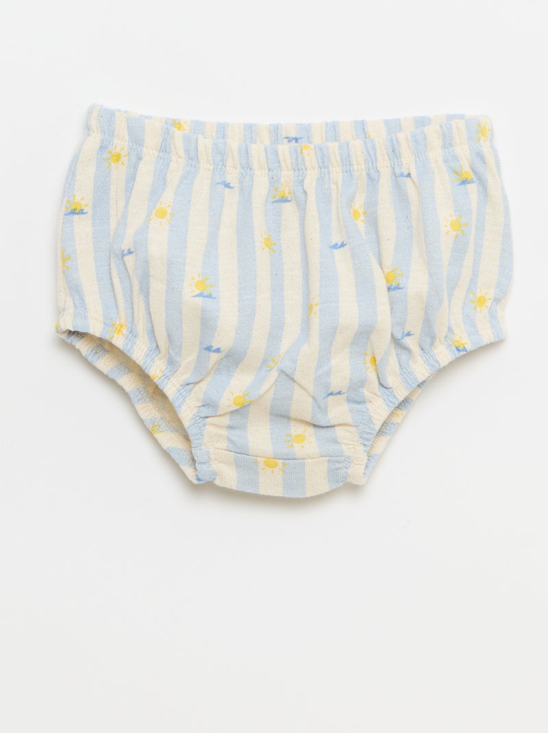 Conjunto de 2 peças - body + calções Azul - Kiabi