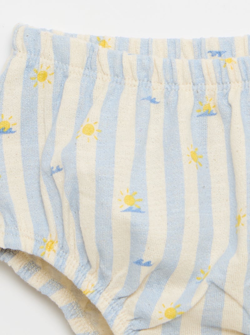 Conjunto de 2 peças - body + calções Azul - Kiabi