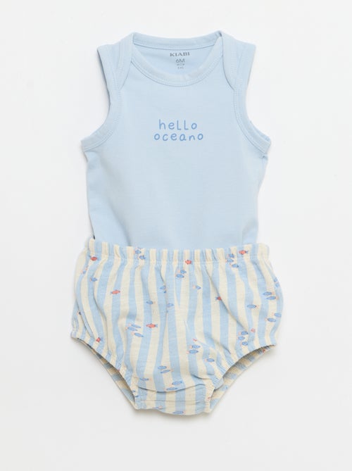 Conjunto de 2 peças - body + calções - Kiabi