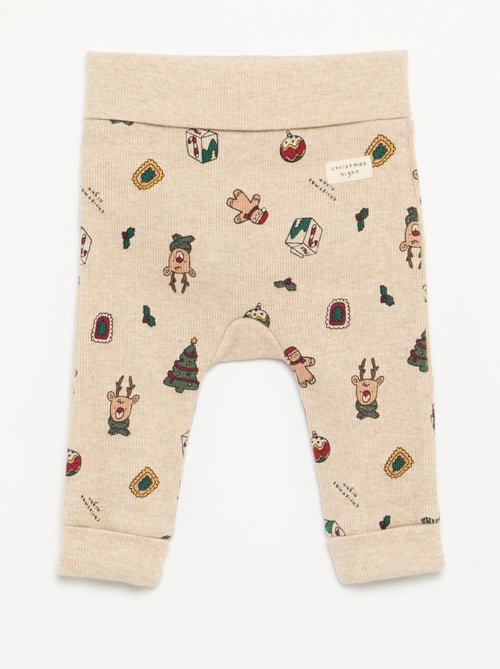 Conjunto de 2 peças - Body de manga comprida + legging - Kiabi