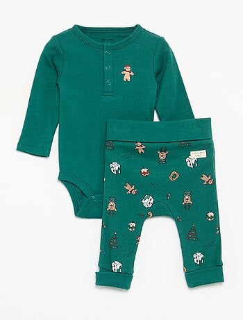 Conjunto de 2 peças - Body de manga comprida + legging