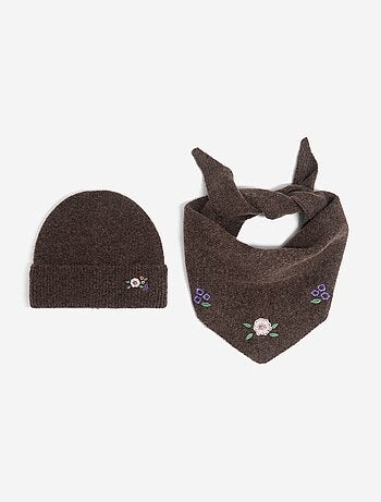 Conjunto de 2 peças - cachecol + gorro