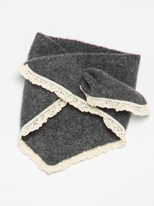 Conjunto de 2 peças - camisola + cachecol com detalhes em macramé - Kiabi