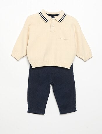 Conjunto de 2 peças - camisola + calças