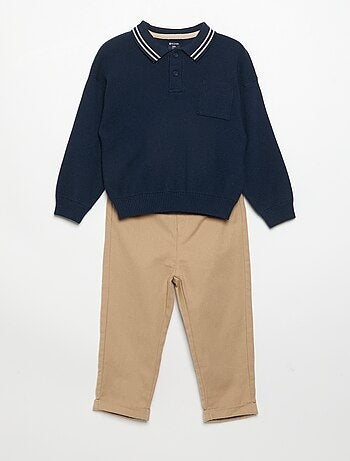 Conjunto de 2 peças - camisola + calças