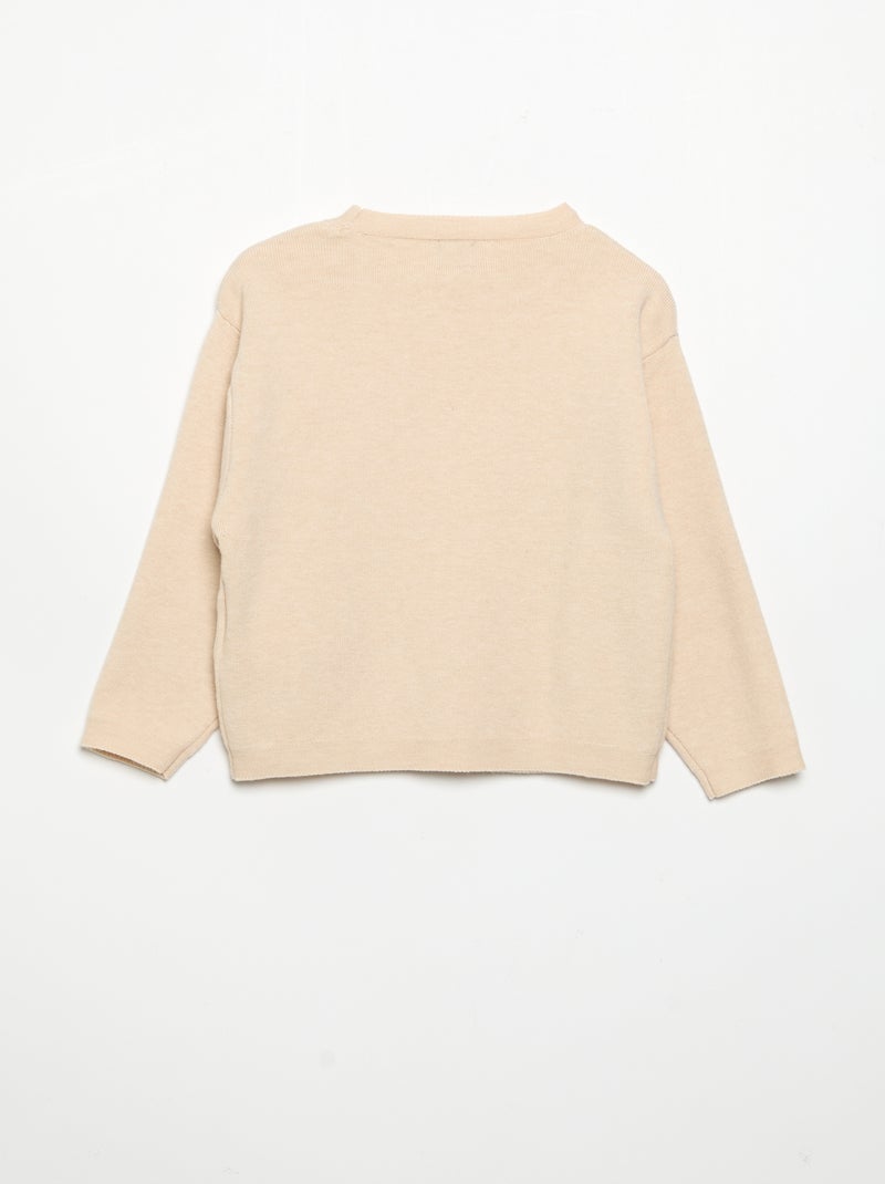 Conjunto de 2 peças - Camisola + Calças Bege - Kiabi