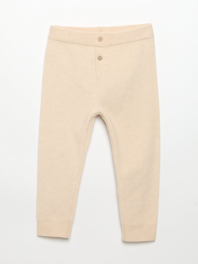Conjunto de 2 peças - Camisola + Calças Bege - Kiabi