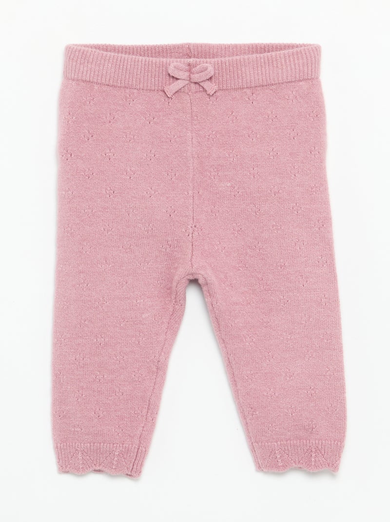 Conjunto de 2 peças - Cardigan + legging Rosa - Kiabi