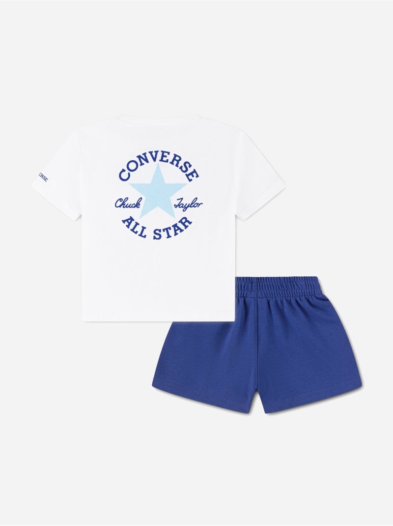 Conjunto de 2 peças - Converse Branco Azul - Kiabi