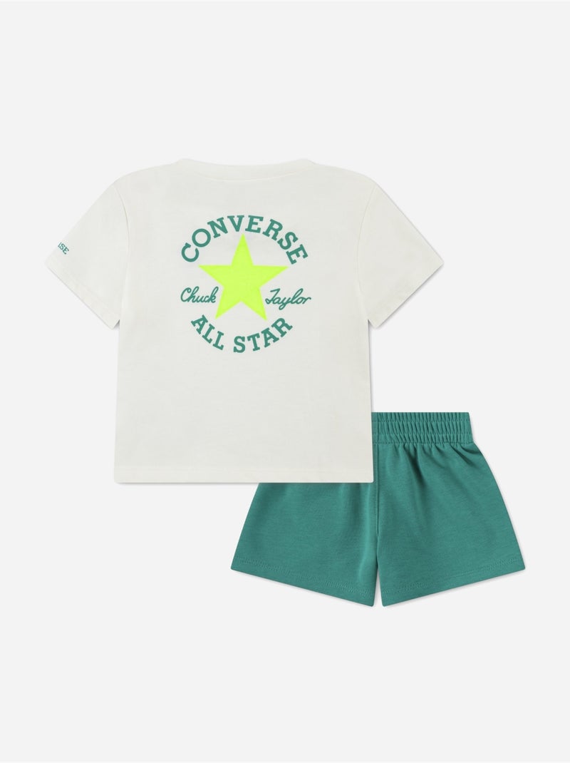 Conjunto de 2 peças - Converse Branco Verde - Kiabi