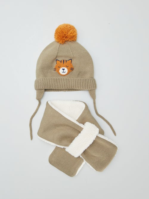 Conjunto de 2 peças - Gorro + cachecol - Kiabi