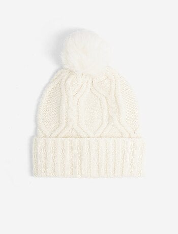Conjunto de 2 peças - Gorro com pompom + Gola tubular