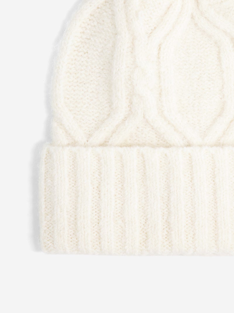 Conjunto de 2 peças - Gorro com pompom + Gola tubular Bege - Kiabi