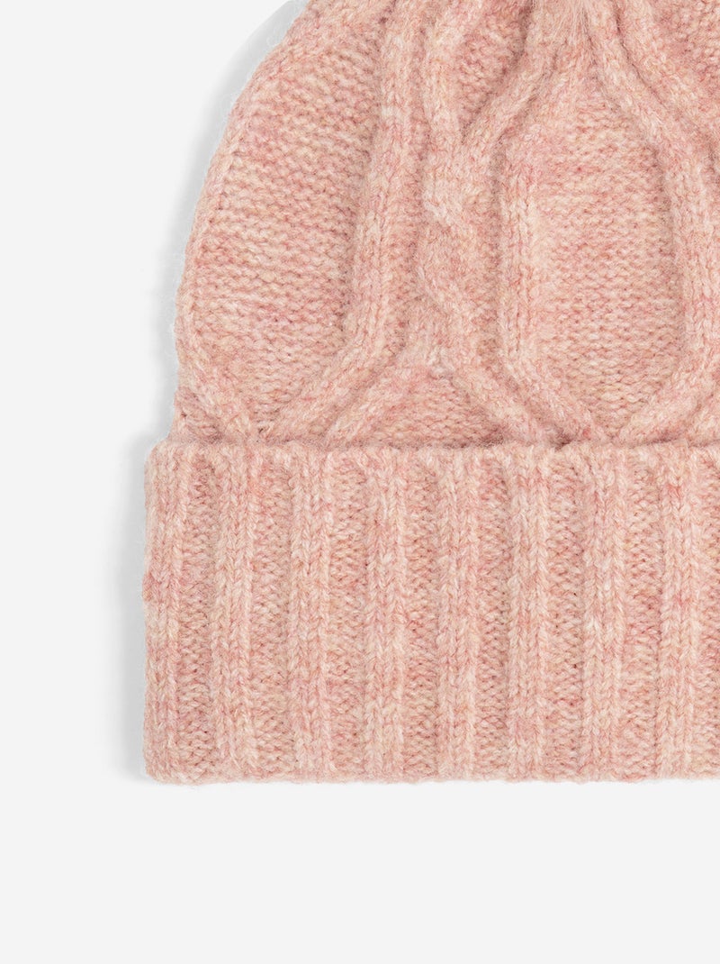 Conjunto de 2 peças - Gorro com pompom + Gola tubular Rosa - Kiabi
