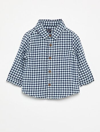 Conjunto de 2 peças - Jardineiras compridas + Camisa de manga comprida