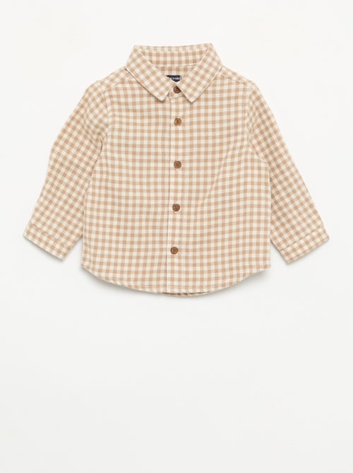 Conjunto de 2 peças - Jardineiras compridas + Camisa de manga comprida - Kiabi