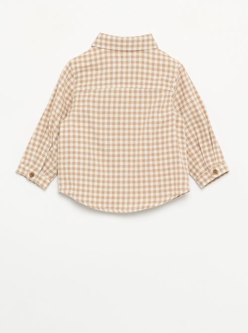 Conjunto de 2 peças - Jardineiras compridas + Camisa de manga comprida - Kiabi