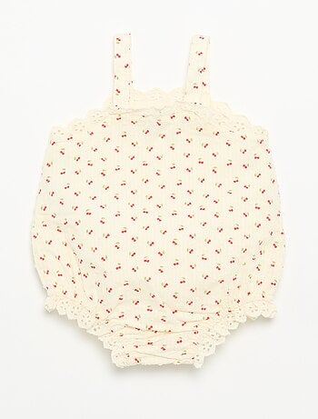 Conjunto de 2 peças - macacão de bebé + chapéu