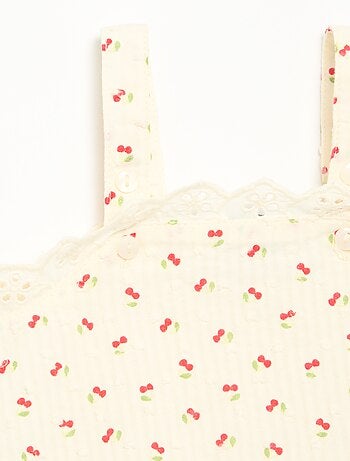 Conjunto de 2 peças - macacão de bebé + chapéu