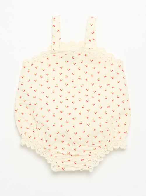 Conjunto de 2 peças - macacão de bebé + chapéu - Kiabi