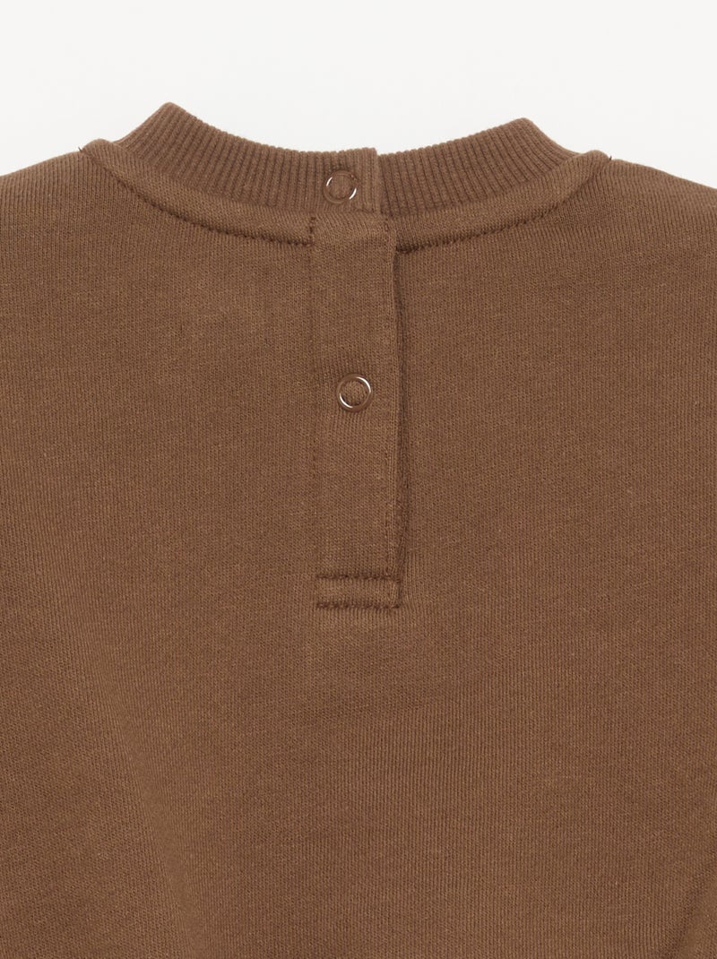 Conjunto de 2 peças - Sweat + calças Castanho - Kiabi