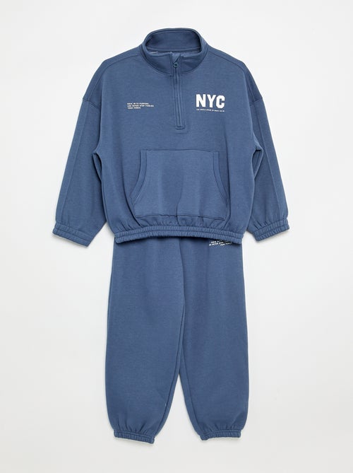 Conjunto de 2 peças - Sweat + calças de jogging - Kiabi