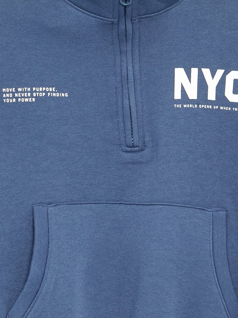 Conjunto de 2 peças - Sweat + calças de jogging Azul - Kiabi