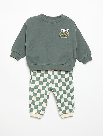 Conjunto de 2 peças - Sweatshirt + Calças de jogging