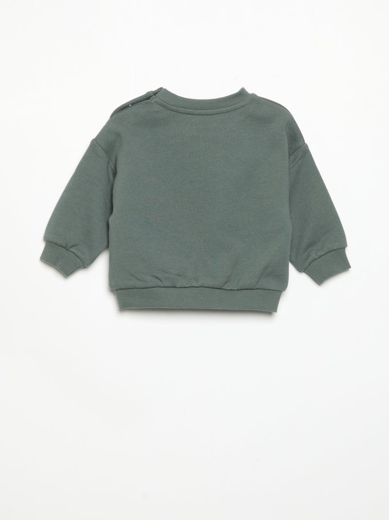 Conjunto de 2 peças - Sweat + Calças de jogging Verde - Kiabi