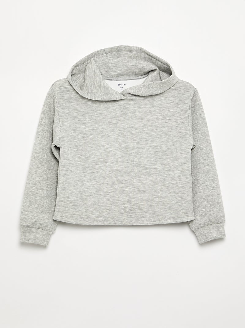 Conjunto de 2 peças - Sweat com capuz + legging flare Cinza - Kiabi