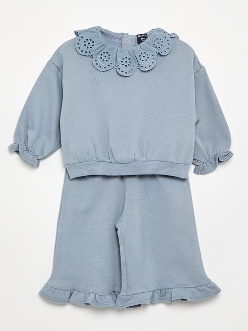 Conjunto de 2 peças - sweatshirt + calças - Kiabi Conjunto de 2 peças - sweatshirt + calças - Kiabi