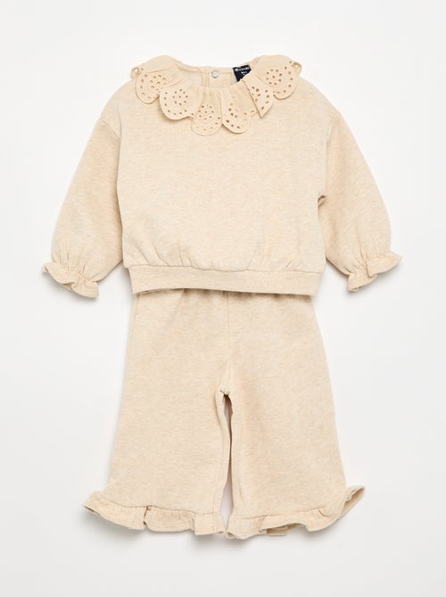 Conjunto de 2 peças - sweatshirt + calças - Kiabi Conjunto de 2 peças - sweatshirt + calças - Kiabi