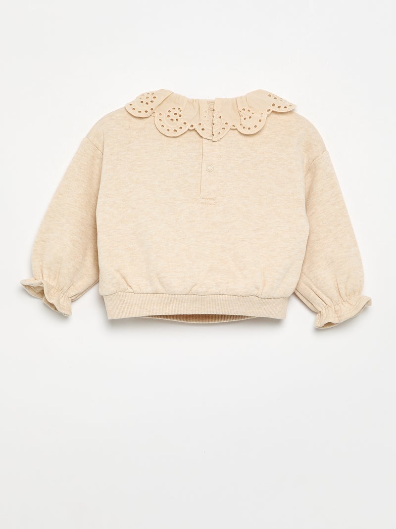 Conjunto de 2 peças - sweatshirt + calças Bege - Kiabi