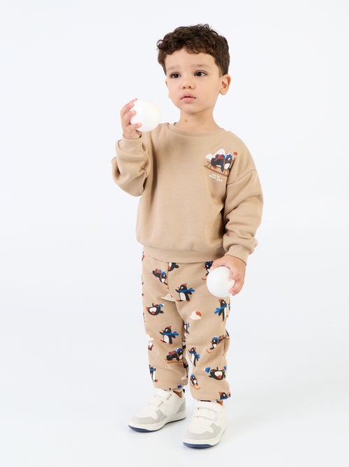 Conjunto de 2 peças - Sweatshirt + calças - Kiabi Conjunto de 2 peças - Sweatshirt + calças - Kiabi
