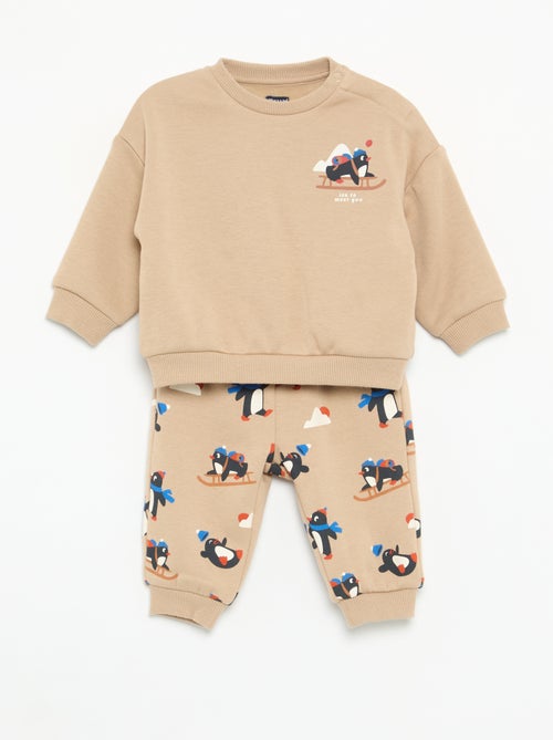 Conjunto de 2 peças - Sweatshirt + calças - Kiabi Conjunto de 2 peças - Sweatshirt + calças - Kiabi
