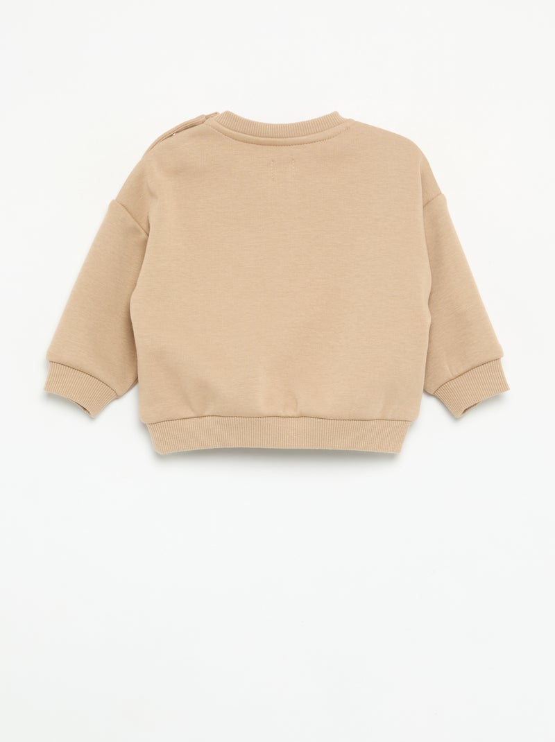 Conjunto de 2 peças - Sweatshirt + calças Bege - Kiabi