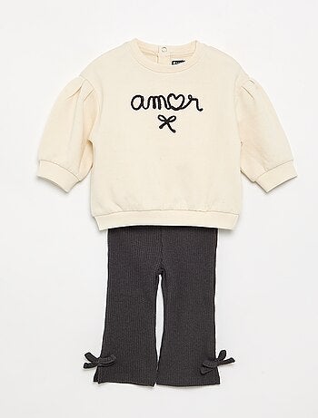 Conjunto de 2 peças - sweatshirt + calças