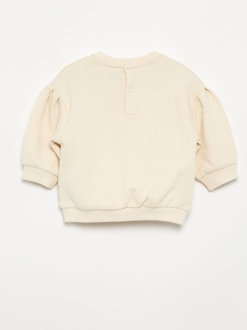 Conjunto de 2 peças - sweatshirt + calças Beige - Kiabi
