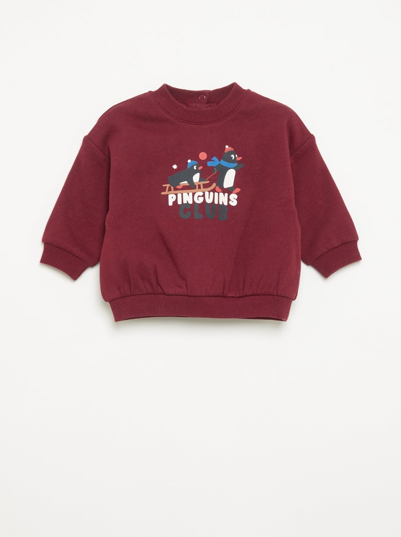Conjunto de 2 peças - Sweatshirt + calças Bordeaux - Kiabi