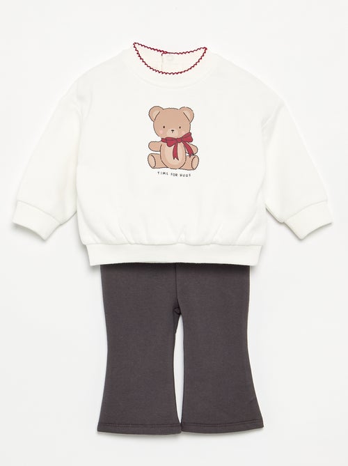 Conjunto de 2 peças - Sweatshirt + calças - Kiabi